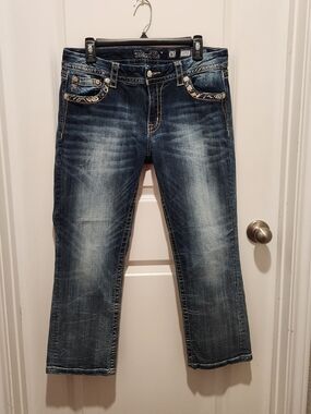 Miss Me Women's Distressed Blue Stretch Jeans Size 31